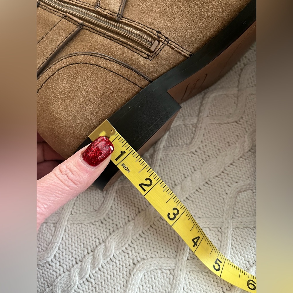 Franco Sarto Taupe Suede Zip-up Boots Women’s Size 8 - Picture 3 of 16
